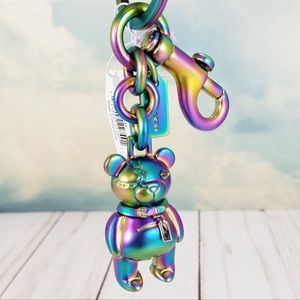Coach Oilslick Teddy Bear Keychain